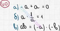 Розв'язання та відповідь 40. Алгебра 7 клас Бевз (2015). Розділ 1 - Цілі вирази.