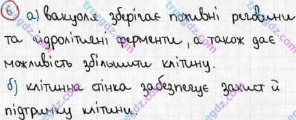 Розв'язання та відповідь 6. Біологія 6 клас Задорожний (2017, робочий зошит). Повторення теми «Клітина». Варіант 2