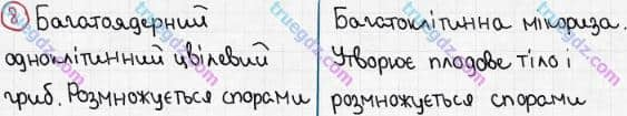 Розв'язання та відповідь 8. Біологія 6 клас Задорожний (2017, робочий зошит). Тема 5. Гриби. Цвілеві гриби