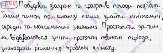 Розв'язання та відповідь СТР. 45. Географія 6 клас Пестушко, Уварова (2014, зошит-практикум). Практичні роботи.