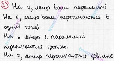 Розв'язання та відповідь 23. Геометрія 10 клас Бевз, Владімірова (2018, профільний рівень). Розділ 1 - Вступ до стереометрії. §1. Основні поняття