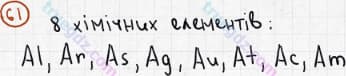 Розв'язання та відповідь 61. Хімія 7 клас Попель, Крикля (2015). Розділ 1 - Початкові хімічні поняття.