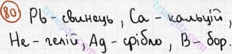 Розв'язання та відповідь 80. Хімія 7 клас Попель, Крикля (2015). Розділ 1 - Початкові хімічні поняття.