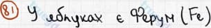 Розв'язання та відповідь 81. Хімія 7 клас Попель, Крикля (2015). Розділ 1 - Початкові хімічні поняття.