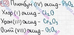 Розв'язання та відповідь 160. Хімія 7 клас Попель, Крикля (2015). Розділ 2 - Кисень.