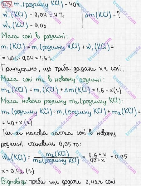 Розв'язання та відповідь 203. Хімія 7 клас Попель, Крикля (2015). Розділ 3 - Вода.