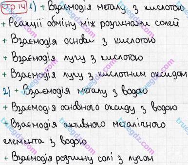 Розв'язання та відповідь СТР. 14. Хімія 8 клас Григорович, Черевань (2016, зошит для лабораторних дослідів і практичних робіт). Зошит для домашніх експерементів.