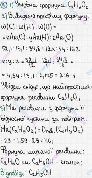 Розв'язання та відповідь 9. Хімія 9 клас Ісаєнко, Гога (2011, тест-контроль). Контрольна робота 3. Варіант 2