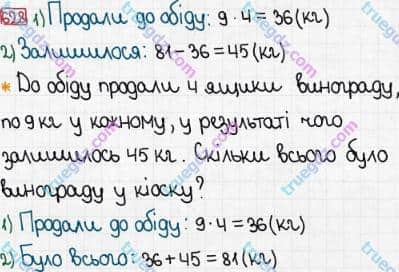 Розв'язання та відповідь 628. Математика 3 клас Богданович, Лишенко (2014). Додавання і віднімання в межах 1000. Письмове додавання і віднімання чисел