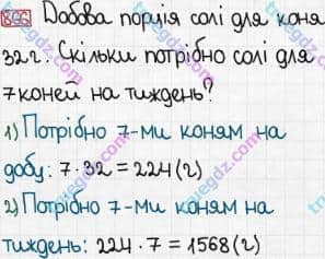 Розв'язання та відповідь 866. Математика 3 клас Богданович, Лишенко (2014). Множення і ділення в межах 1000. Множення і ділення розрядних чисел на одноцифрове число