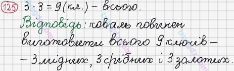 Розв'язання та відповідь 125. Математика 3 клас Рівкінд, Оляницька (2013). Розділ 1 - Узагальнення і систематизація навчального матеріалу за 2 клас.