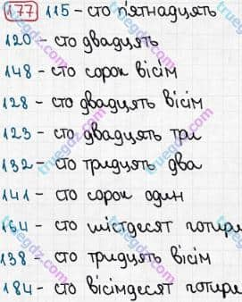 Розв'язання та відповідь 177. Математика 3 клас Рівкінд, Оляницька (2013). Розділ 2 - Нумерація чисел у концентрі «Тисяча». Усне та письмове додавання чисел у межах 1000. Сотня. Усна та письмова нумерація чисел у межах 1000