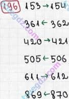 Розв'язання та відповідь 196. Математика 3 клас Рівкінд, Оляницька (2013). Розділ 2 - Нумерація чисел у концентрі «Тисяча». Усне та письмове додавання чисел у межах 1000. Сотня. Усна та письмова нумерація чисел у межах 1000