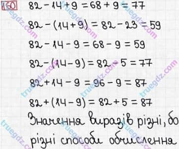 Розв'язання та відповідь 160. Математика 3 клас Заїка, Тарнавська (2020, частина 1). МНОЖЕННЯ І ДІЛЕННЯ. ТАБЛИЧНІ ВИПАДКИ МНОЖЕННЯ І ДІЛЕННЯ. Перевір себе