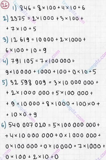Розв'язання та відповідь 26. Математика 5 клас Мерзляк, Полонський, Якір (2013). §1. Натуральні числа. 2. Цифри. Десятковий запис натуральних чисел
