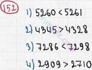 Розв'язання та відповідь 152. Математика 5 клас Мерзляк, Полонський, Якір (2013). §1. Натуральні числа. 6. Порівняння натуральних чисел
