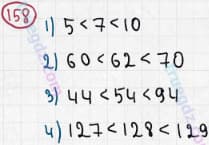 Розв'язання та відповідь 158. Математика 5 клас Мерзляк, Полонський, Якір (2013). §1. Натуральні числа. 6. Порівняння натуральних чисел