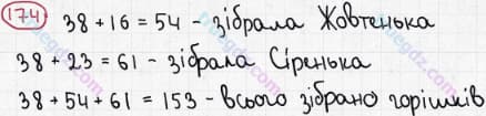Розв'язання та відповідь 174. Математика 5 клас Мерзляк, Полонський, Якір (2013). §2. Додавання і віднімання натуральних чисел. 7. Додавання натуральних чисел. Властивості додавання