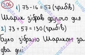 Розв'язання та відповідь 206. Математика 5 клас Мерзляк, Полонський, Якір (2013). §2. Додавання і віднімання натуральних чисел. 8. Віднімання натуральних чисел