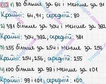 Розв'язання та відповідь 110. Математика 5 клас Тарасенкова, Богатирьова, Бочко, Коломієць, Сердюк (2013). Глава 1. Рахунок, вимірювання та числа. §4. Числові вирази, рівності, нерівності. Порівняння натуральних чисел