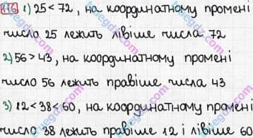 Розв'язання та відповідь 116. Математика 5 клас Тарасенкова, Богатирьова, Бочко, Коломієць, Сердюк (2013). Глава 1. Рахунок, вимірювання та числа. §4. Числові вирази, рівності, нерівності. Порівняння натуральних чисел