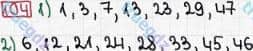 Розв'язання та відповідь 104. Математика 6 клас Мерзляк, Полонський, Якір (2014). §1 - Подільність натуральних чисел. 4. Прості й складені числа