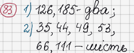 Розв'язання та відповідь 83. Математика 6 клас Тарасенкова, Богатирьова, Коломієць, Сердюк (2014). Розділ 1. Подільність натуральних чисел. §3. Ознаки подільності на 9, 8