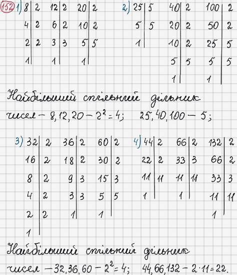 Розв'язання та відповідь 152. Математика 6 клас Тарасенкова, Богатирьова, Коломієць, Сердюк (2014). Розділ 1. Подільність натуральних чисел. §4. Розкладання чисел на множники. Найбільший спільний дільник